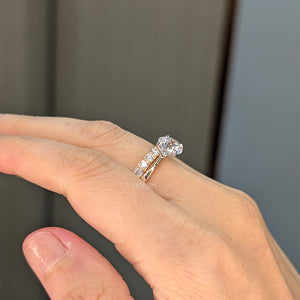 1.5CT Round Solitaire Lab Grown IGI Certified Ring | Matching Engagement Band | IGI Certified