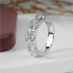 Two Cross Pretty Women Fashionable Wedding Band