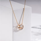Elegant 0.65 Carat Diamond Open Circle Necklace With Chain