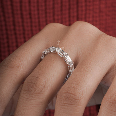 Emerald Diamond Samorn Full Eternity Band