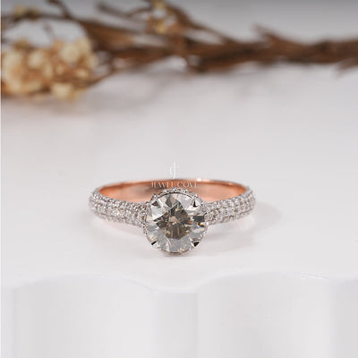 Round Diamond Mellisa Hidden Halo Ring