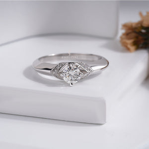 Round Solitaire 0.52tcw Lab Grown Wedding Band | IGI Certified | E-F Color | VVS- VS Clarity