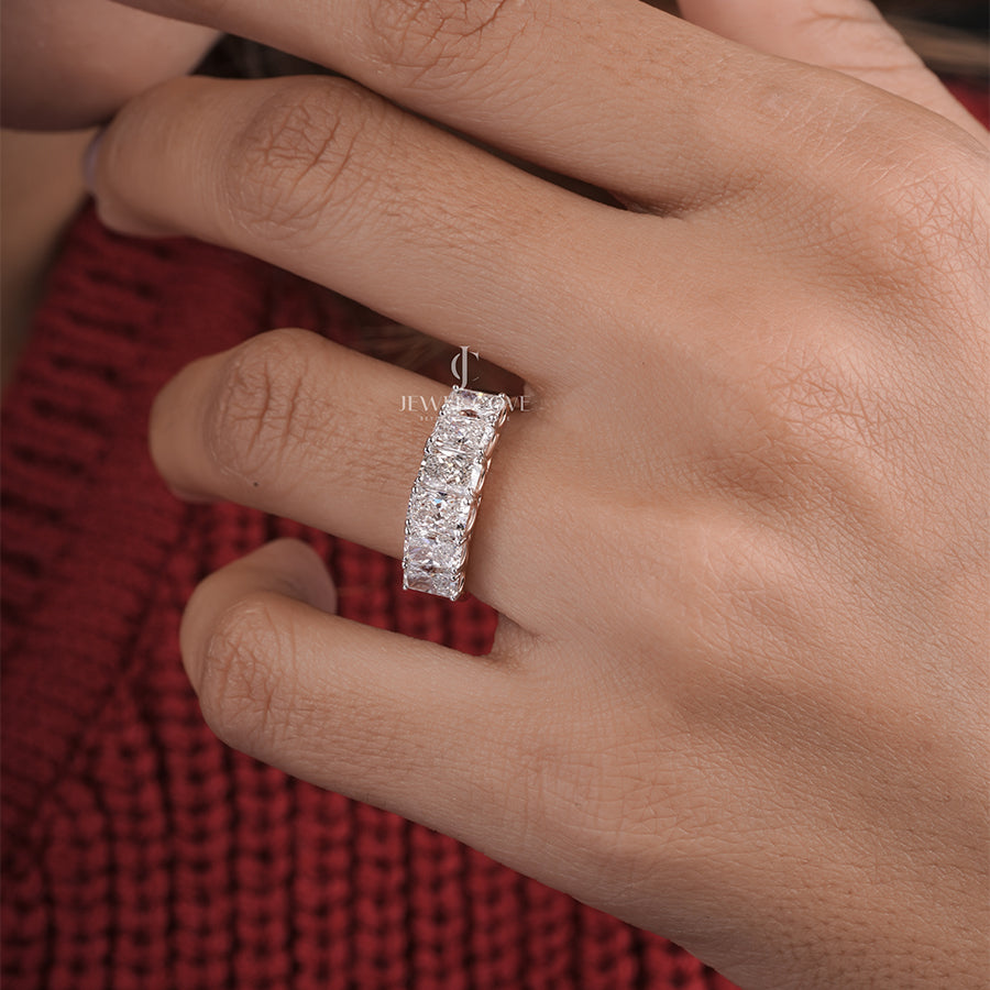 2.30 Carat Radiant Diamond Six Stone Halia Band