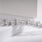 Delicate Pear Moissanite Diamond Bracelet Woman’s Wrist – Minimalist Jewelry Style