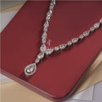 Pear And Round Diamond Mesmerising Floral Fashion Necklace