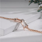 Elegant 0.40 Ct Diamond Safety Lock Bracelet