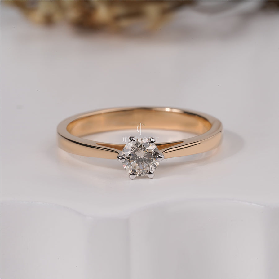 0.35tcw Round Lab-Grown Solitaire Ring | Rose Gold | IGI Certified | E-F Color | VVS- VS Clarity