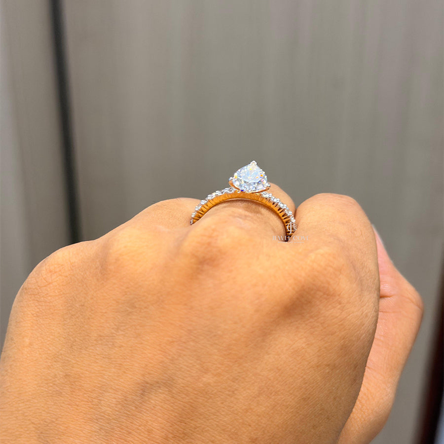 2CT Pear Engagement Ring | Lab Grown Diamonds | IGI Certified
