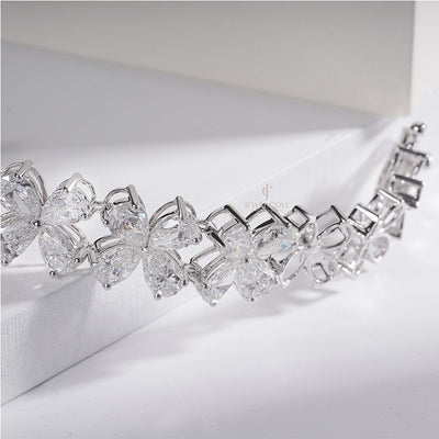Delicate Pear Diamond Bracelet Woman’s Wrist – Minimalist Jewelry Style