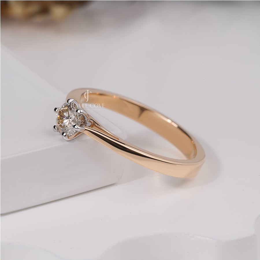 0.35tcw Round Lab-Grown Solitaire Ring | Rose Gold | IGI Certified | E-F Color | VVS- VS Clarity