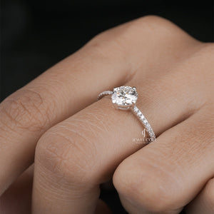 1.16tcw Round Solitaire Moissanite Wedding Ring | IGI Certified | E-F Color | VVS- VS Clarity