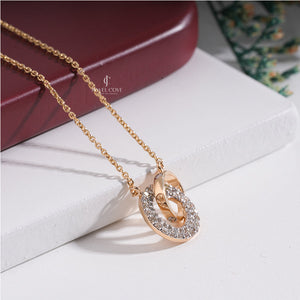 Open Circle Moissanite Necklace With Chain Necklace | IGI Certified | E-F Color | VVS- VS Clarity