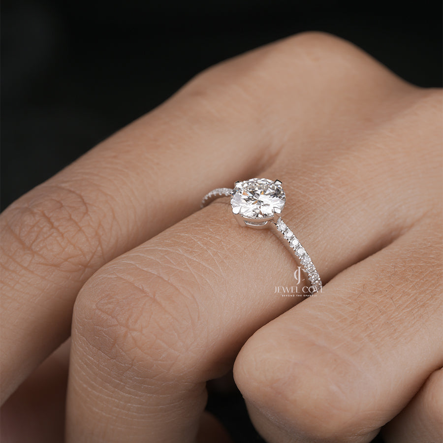 1.16tcw Round Solitaire Lab Grown Wedding Ring | IGI Certified | E-F Color | VVS- VS Clarity