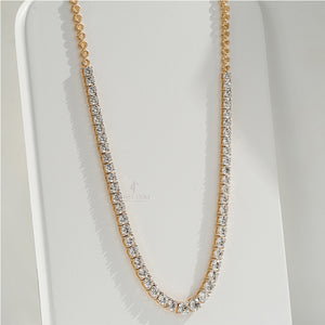 Round Lab Grown Tennis Necklace | IGI Certified | E-F Color | VVS- VS Clarity | White Gold 14K