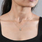 Round Brilliant Cut Diamond Pendant on Rose Gold Chain – Elegant Necklace (ONLY PENDENT)