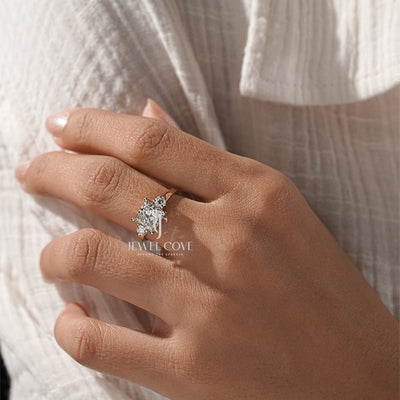 Luxury Princess-Cut Diamond Ring with Side Accents