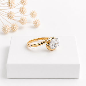 1 CT Oval IGI Certified Lab Grown Diamond Split Shank Ring | IGI Certified