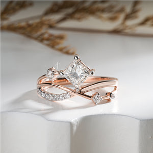 0.80CT Princess Engagement Lab Grown Ring | IGI Certified | E-F Color | VVS- VS Clarity