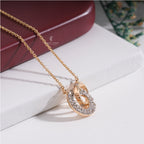 Elegant 0.65 Carat Diamond Open Circle Necklace With Chain