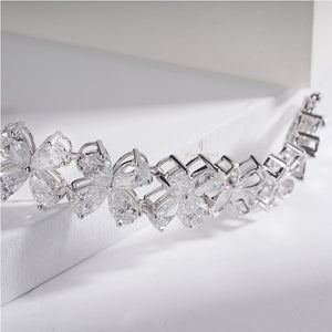 Pear Moissanite Diamond Bracelet | EF Color | VVS-VS Clarity | IGI Certificate