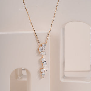 Pear Lab Grown Diamond Drop Solitaire Pendant With Chain | IGI Certified | Solitaire Pendent
