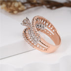 Sparkle Round Solitaire Four Band Engagement Ring