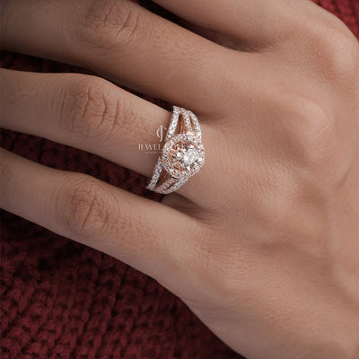 Classic Round Moissanite Solitaire Engagement Ring