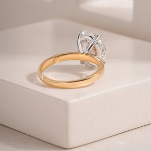 Oval Lab-Grown Four-Prong Setting Solitaire Band | IGI Certified | Solitaire Ring