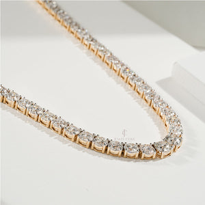 Round Lab Grown Tennis Necklace | IGI Certified | E-F Color | VVS- VS Clarity | White Gold 14K