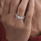 Round And Baguette Diamond Indy Wedding Band