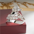 1.80 Carat Diamond Leaf Wrap Fashion Ring