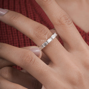 Emerald Stackable Lab Grown Full Eternity Band | IGI Certified | E-F Color | VVS/VS Clarity