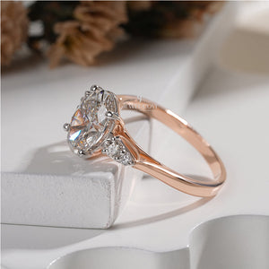 2.22tcw Oval Moissanite Engagement Ring | IGI Certified | E-F Color | VVS- VS Clarity