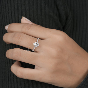 1.16tcw Round Solitaire Moissanite Wedding Ring | IGI Certified | E-F Color | VVS- VS Clarity