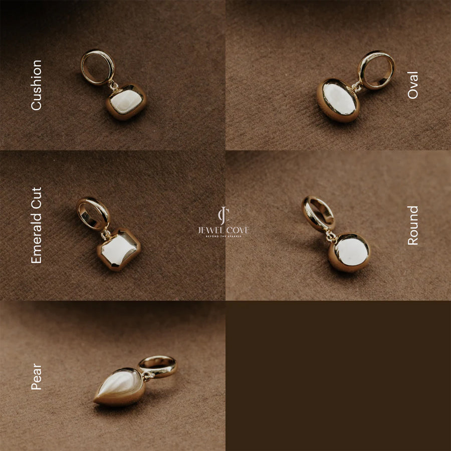 Georgian Collet Set Pendent Charms Lab Grown Pendent | Bezel Protect Prong Setting | IGI Certified | E-F Color