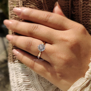 Portuguese Cut Diamond Ring With Tulip Setting | Moissanite Diamond | solitaire ring | IGI Certified