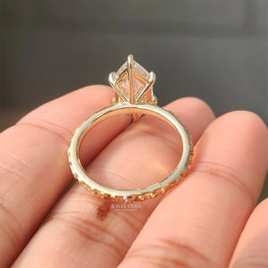 Inspired Dutch Marquise Engagement Ring in Sunflower Design Lab-Grown Diamond| IGI Certified