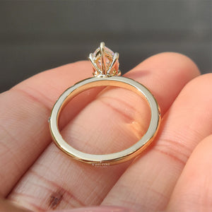 Flush Pave Set Marquise Diamond Ring in 6 Claw Prong Setting | IGI Certified