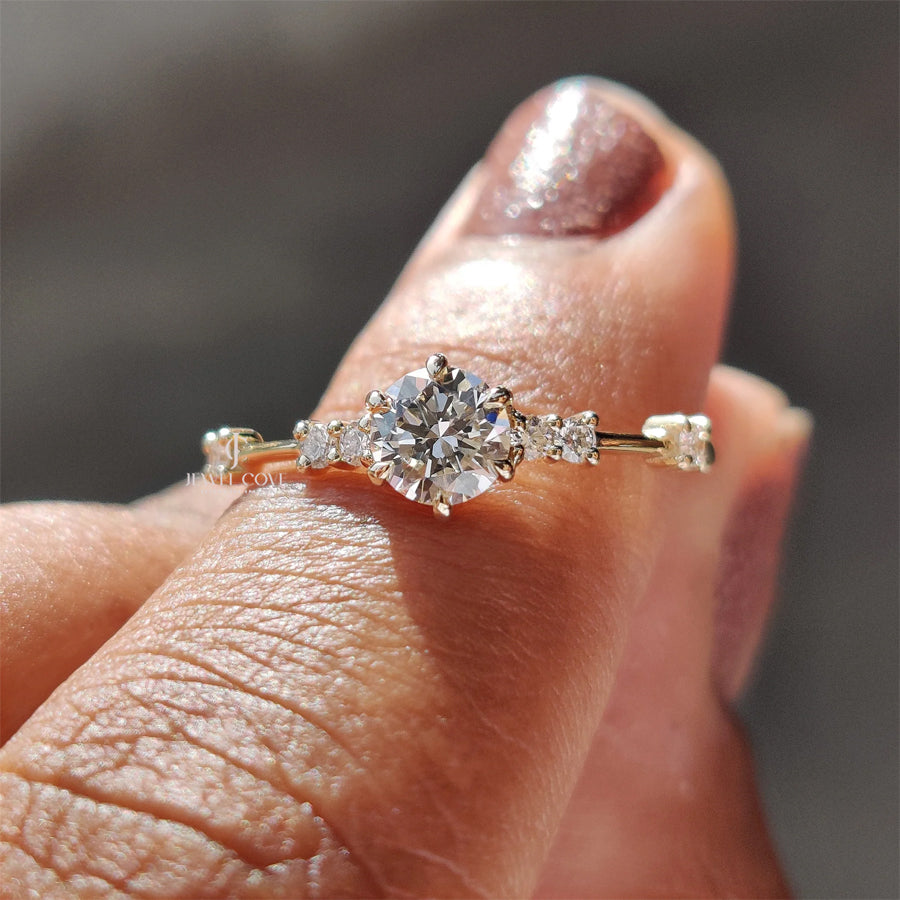 Round Diamond Engagement Ring with Muse Setting | Lab Grown Diamonds |  IGI Certified