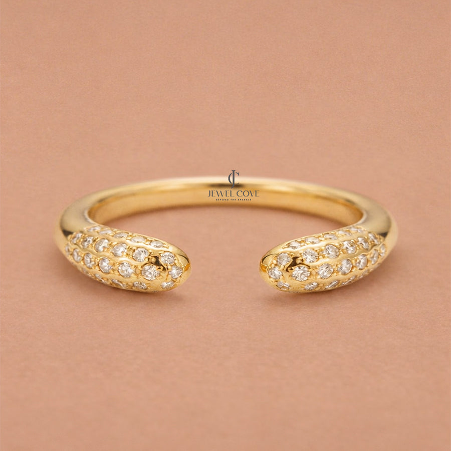 The Sculptural Quad-Layered Stack Lab Diamond 4 Layer Bridal Ring Set