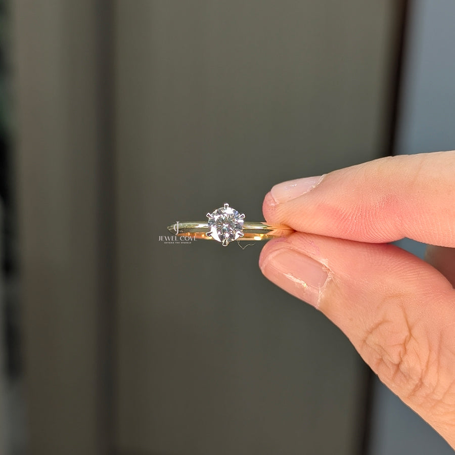 Round Solitaire Diamond Ring| Engagement Ring | Lab Grown Diamonds | IGI Certified