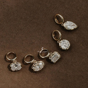 Georgian Collet Set Pendent Charms Lab Grown Pendent | Bezel Protect Prong Setting | IGI Certified | E-F Color