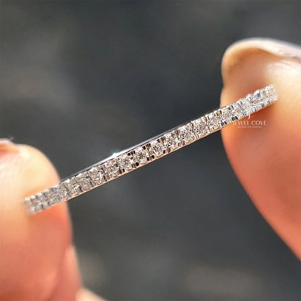 Twisted Eternity Band With Round Lab Grown Diamonds | IGI Certified