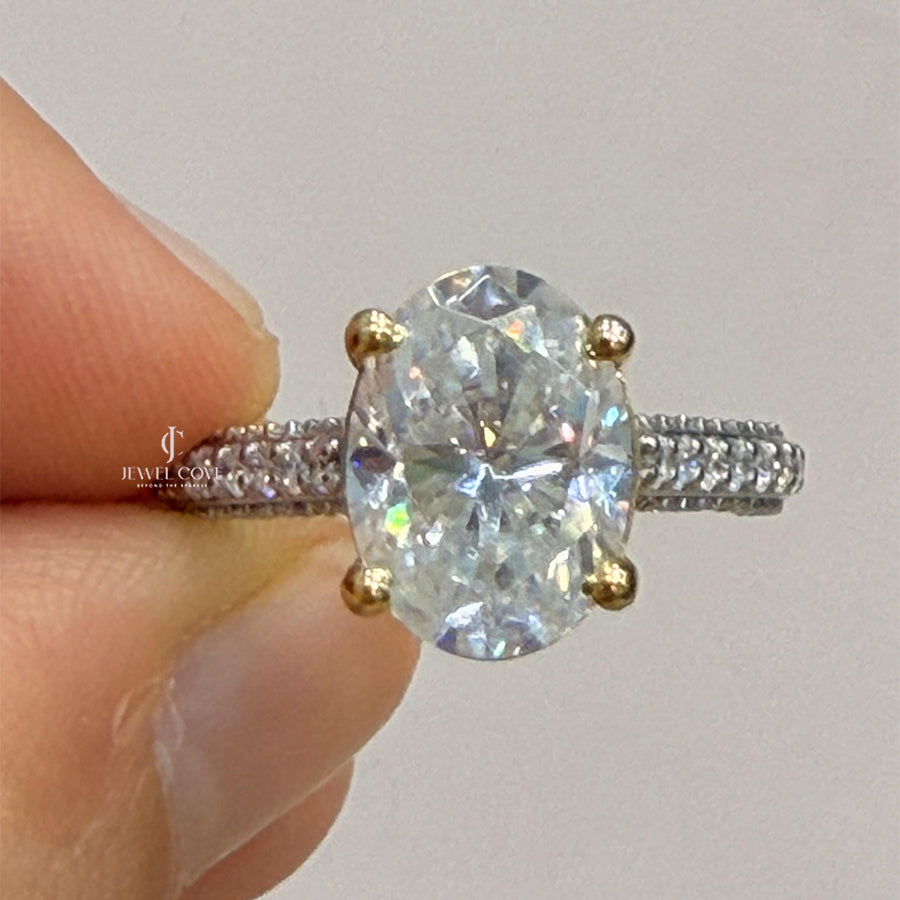 Oval Lab Grown Diamonds Wedding Ring | IGI Certified | Valentine Gift
