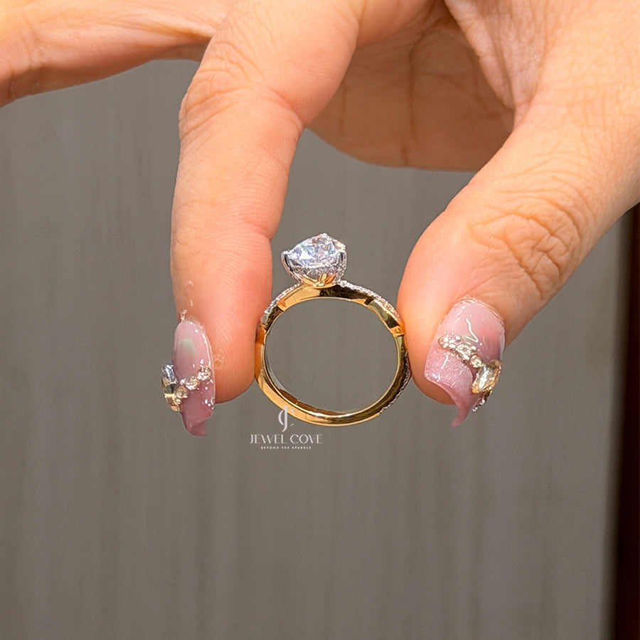 2CT Pear Split Shank Engagemnet Ring | Lab Grown Diamonds | IGI Certified