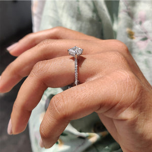 Asscher Cut Lab Grown Engagement Ring With Hidden Halo Design | IGI Certified