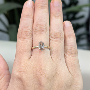 Champagne Old Mine Oval Lab Grown IGI Certified Ring