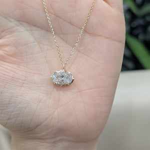 2CT Oval Georgian Collet Set Lab Grown Pendent | Bezel Protect Prong Setting (Only Pendent)