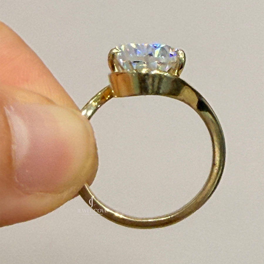3.5CT Split Shank Pear Lab Grown Engagement Ring | Lab Grown Diamonds | GRA Certified