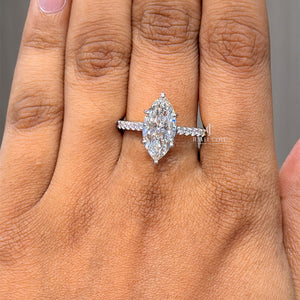 Marquise Stackable Diamond Ring | Engagement Ring | Lab Grown Diamonds | IGI Certified